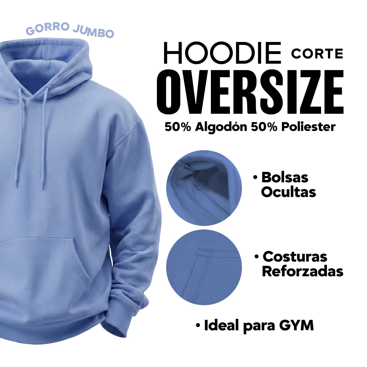 Hoodie | Sudadera Corte Over Size