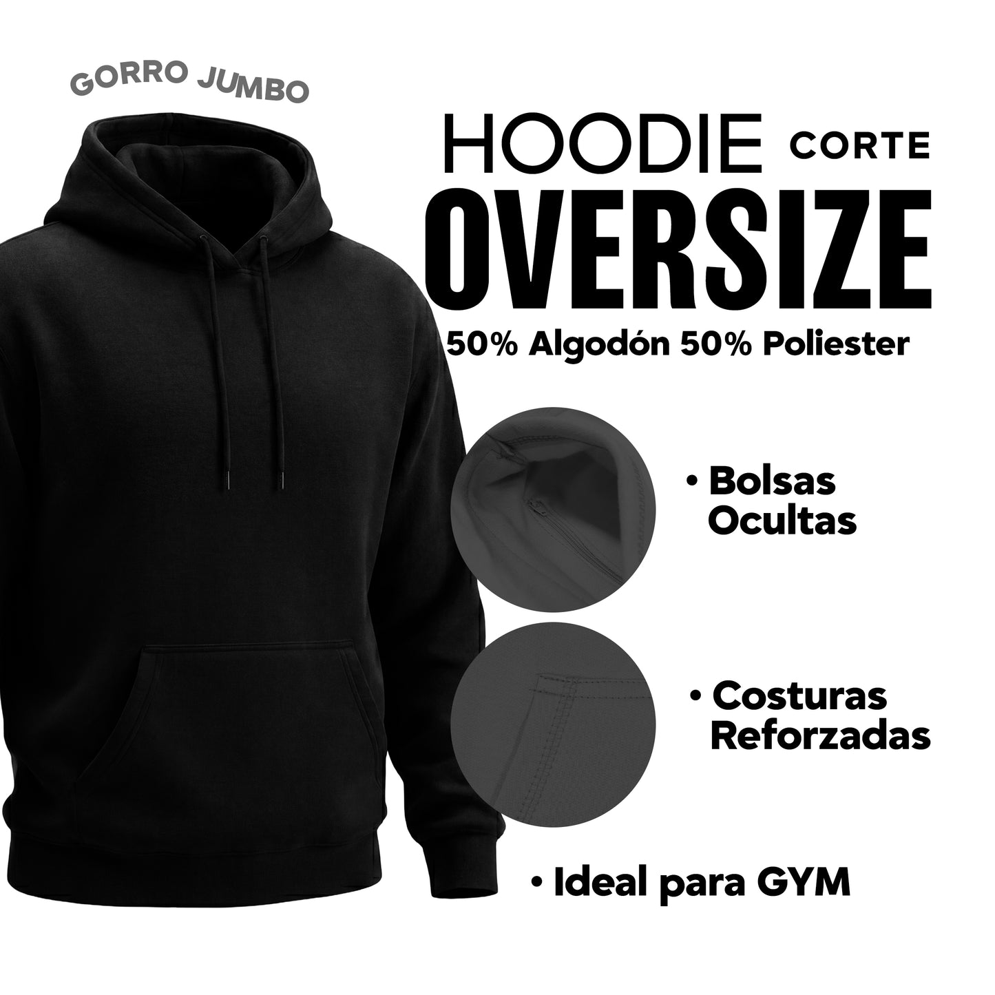 Hoodie | Sudadera Corte Over Size