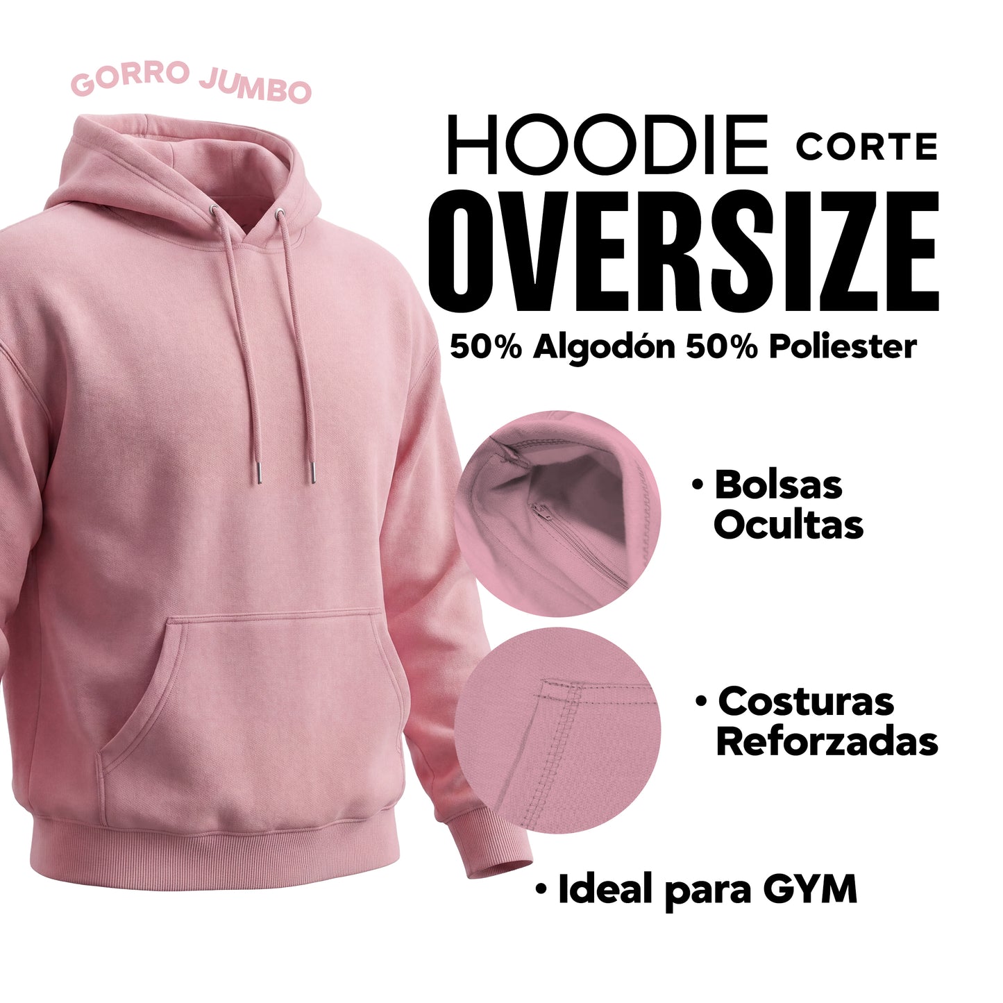 Hoodie | Sudadera Corte Over Size