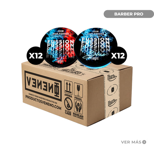 24 Piezas Fussion Pomade (12 Blue + 12 Clasicas)